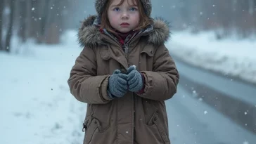 Одинокая девочка на обочине… ❄️